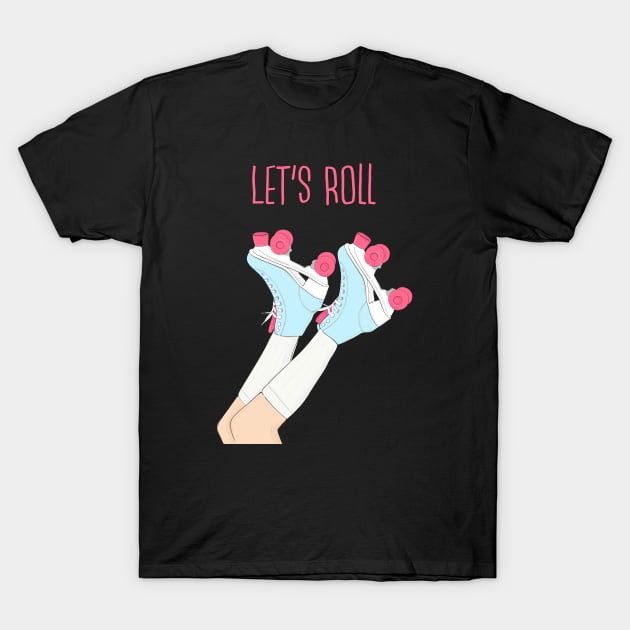 Roller Skates on cute girl's slim legs T-Shirt by Juriren